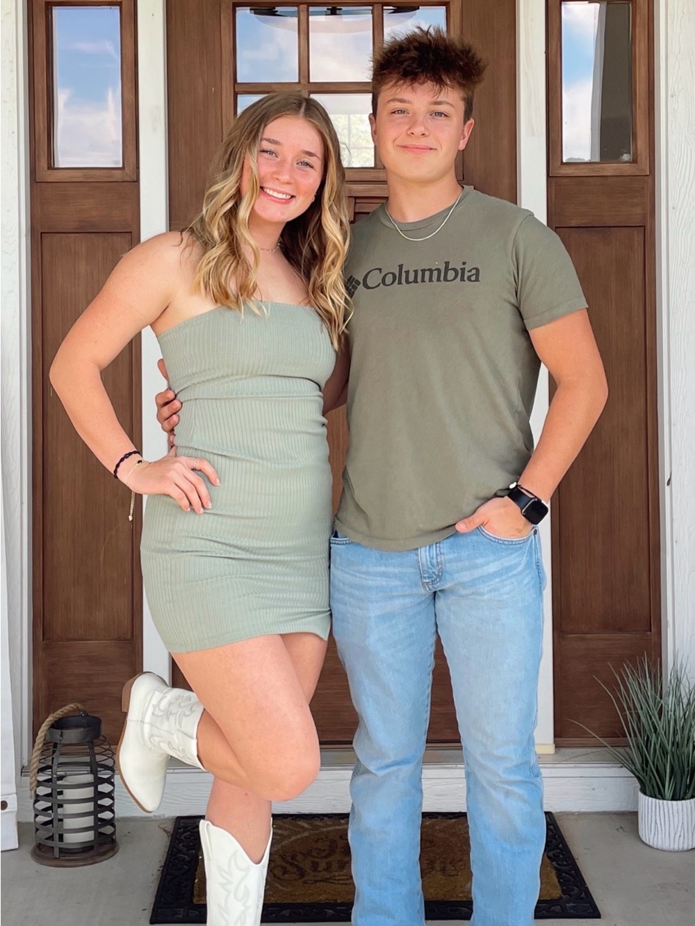 Forever 21 Sage Green Ribbed Mini Dress